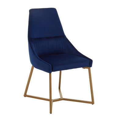 Vieste Dining Chair | Midnight Blue Velvet Dining Chair