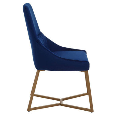 Vieste Dining Chair | Midnight Blue Velvet Dining Chair