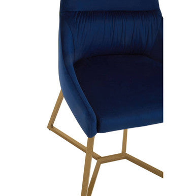 Vieste Dining Chair | Midnight Blue Velvet Dining Chair