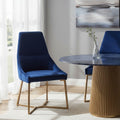 Vieste Dining Chair | Midnight Blue Velvet Dining Chair