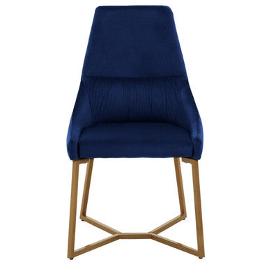 Vieste Dining Chair | Midnight Blue Velvet Dining Chair