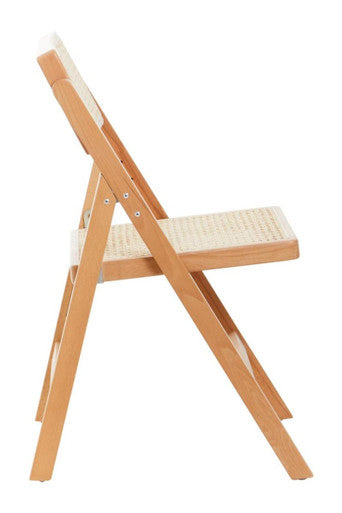 Cebu Folding Chair | Natural Beech Wood and Rattan Folding Chair