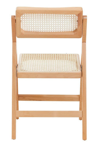 Cebu Folding Chair | Natural Beech Wood and Rattan Folding Chair