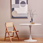 Cebu Folding Chair | Natural Beech Wood and Rattan Folding Chair