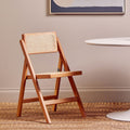 Cebu Folding Chair | Natural Beech Wood and Rattan Folding Chair