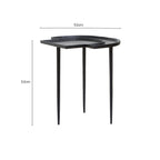 Simbolo Side Table | Silver Nickel Finish Asymmetric Side Table