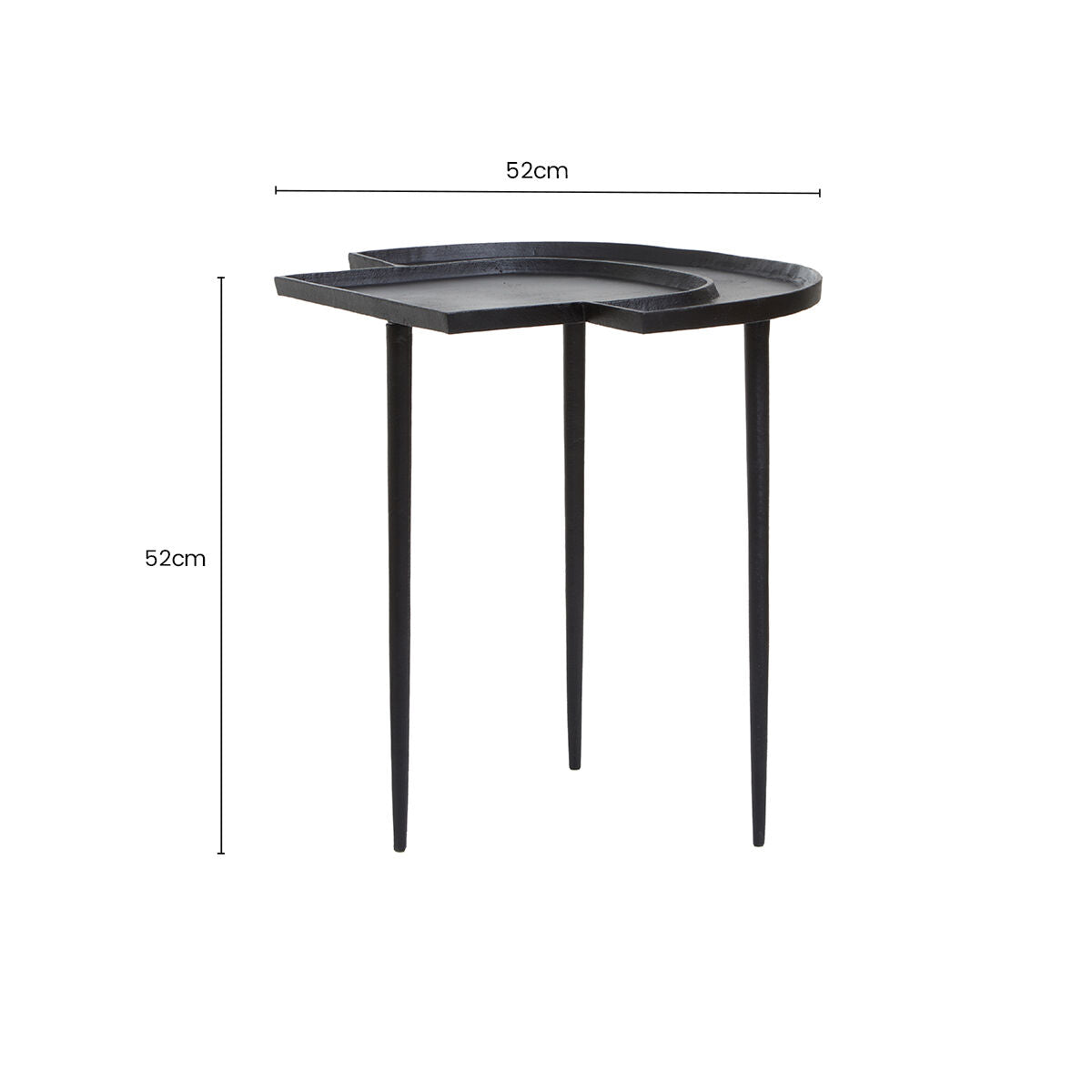 Simbolo Side Table | Silver Nickel Finish Asymmetric Side Table