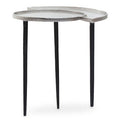Simbolo Side Table | Silver Nickel Finish Asymmetric Side Table