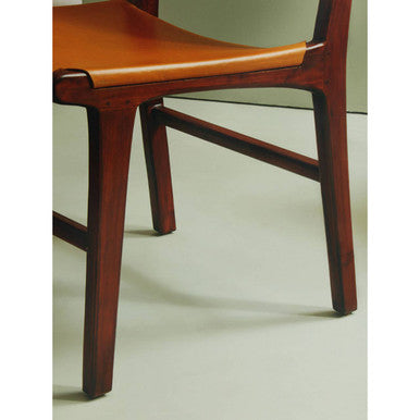 Inca Dining Chair | Antique Brown Leather and Teak Wood Chair