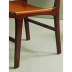 Inca Dining Chair | Antique Brown Leather and Teak Wood Chair