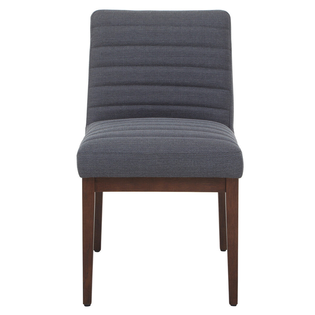 Brando Dining Chair | Charcoal Grey Fabric Dining Chair with Oak Wood Legs