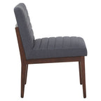 Brando Dining Chair | Charcoal Grey Fabric Dining Chair with Oak Wood Legs