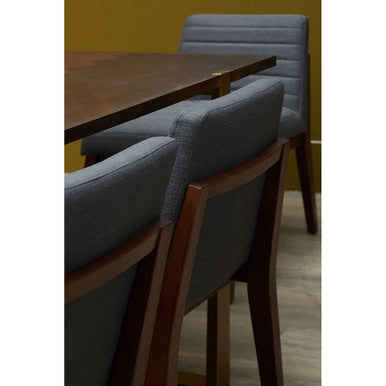 Brando Dining Chair | Charcoal Grey Fabric Dining Chair with Oak Wood Legs