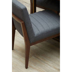 Brando Dining Chair | Charcoal Grey Fabric Dining Chair with Oak Wood Legs
