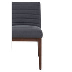Brando Dining Chair | Charcoal Grey Fabric Dining Chair with Oak Wood Legs