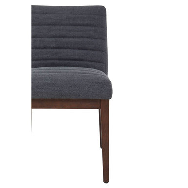 Brando Dining Chair | Charcoal Grey Fabric Dining Chair with Oak Wood Legs