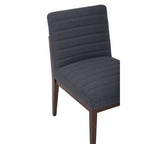 Brando Dining Chair | Charcoal Grey Fabric Dining Chair with Oak Wood Legs