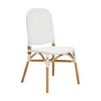 Manado Dining Chair | Natural and White Rattan Dining Chair