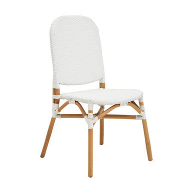 Manado Dining Chair | Natural and White Rattan Dining Chair