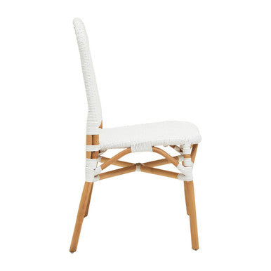 Manado Dining Chair | Natural and White Rattan Dining Chair