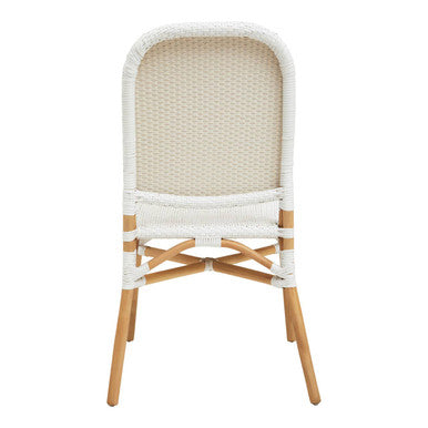 Manado Dining Chair | Natural and White Rattan Dining Chair