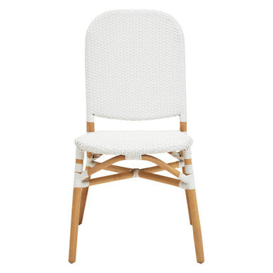 Manado Dining Chair | Natural and White Rattan Dining Chair