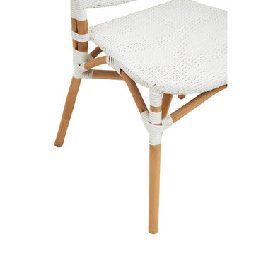 Manado Dining Chair | Natural and White Rattan Dining Chair