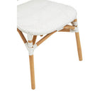 Manado Dining Chair | Natural and White Rattan Dining Chair