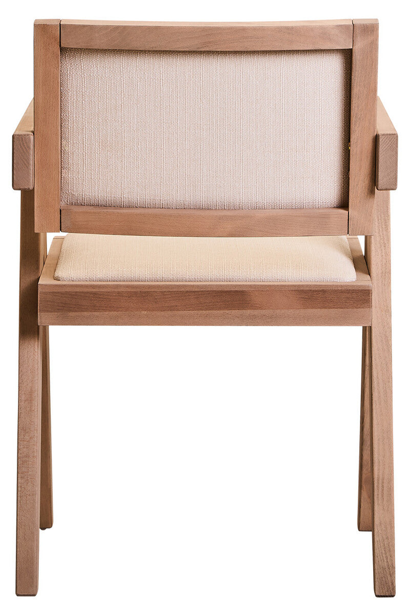 Cebu Dining Chair | Ivory Fabric and Grey Wash Beech Wood Dining Chair