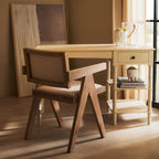 Cebu Dining Chair | Ivory Fabric and Grey Wash Beech Wood Dining Chair