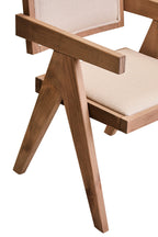 Cebu Dining Chair | Ivory Fabric and Grey Wash Beech Wood Dining Chair