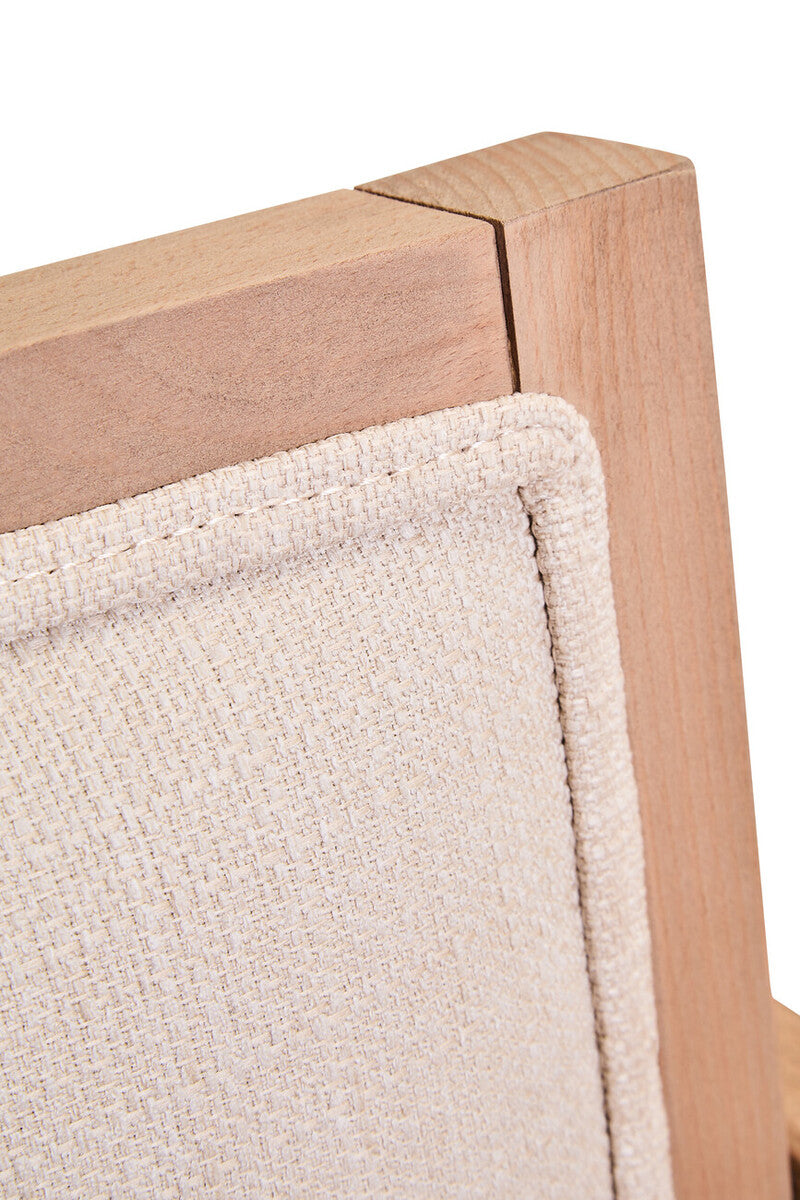 Cebu Dining Chair | Ivory Fabric and Grey Wash Beech Wood Dining Chair