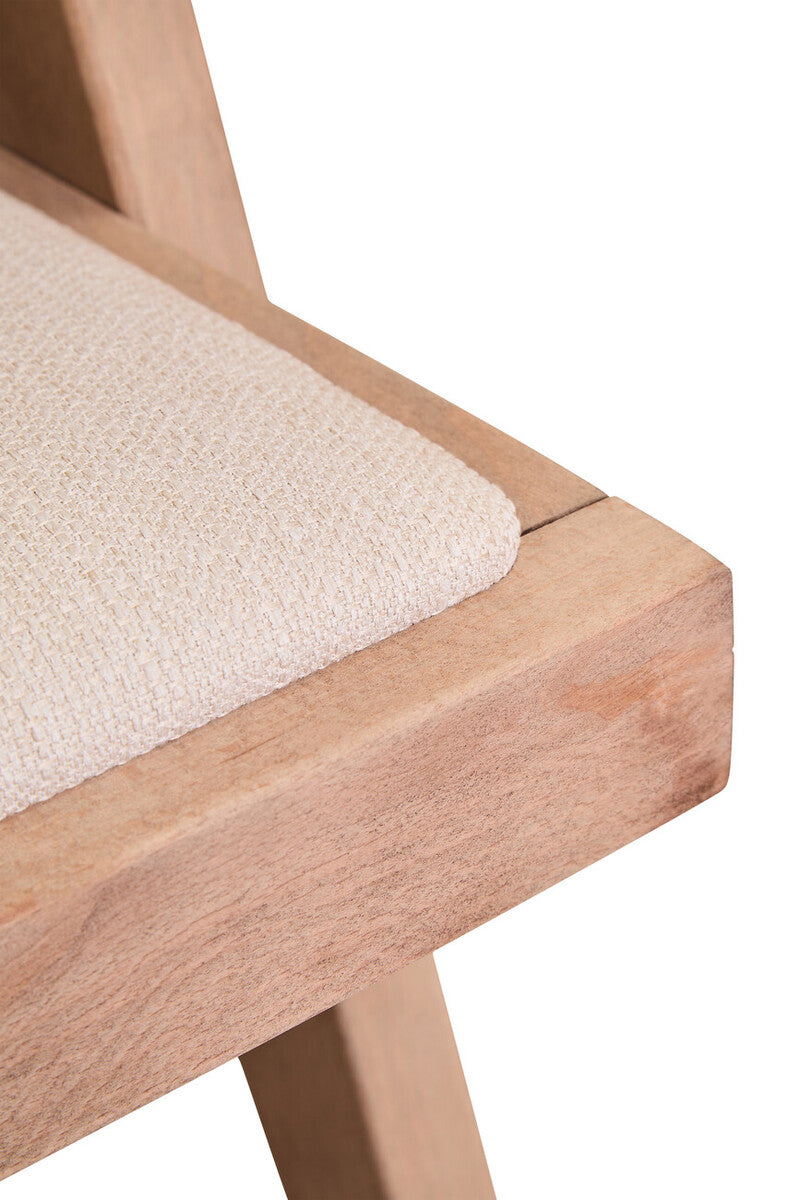 Cebu Dining Chair | Ivory Fabric and Grey Wash Beech Wood Dining Chair
