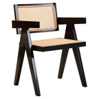 Cebu Dining Chair | Natural Cane and Black Beech Wood Dining Chair