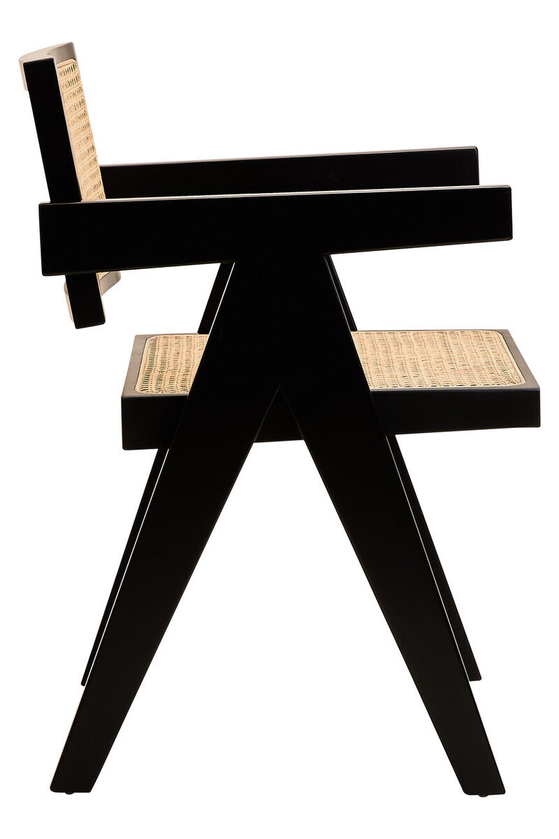 Cebu Dining Chair | Natural Cane and Black Beech Wood Dining Chair