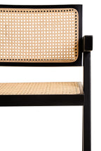 Cebu Dining Chair | Natural Cane and Black Beech Wood Dining Chair