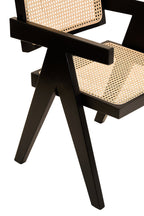 Cebu Dining Chair | Natural Cane and Black Beech Wood Dining Chair