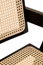 Cebu Dining Chair | Natural Cane and Black Beech Wood Dining Chair