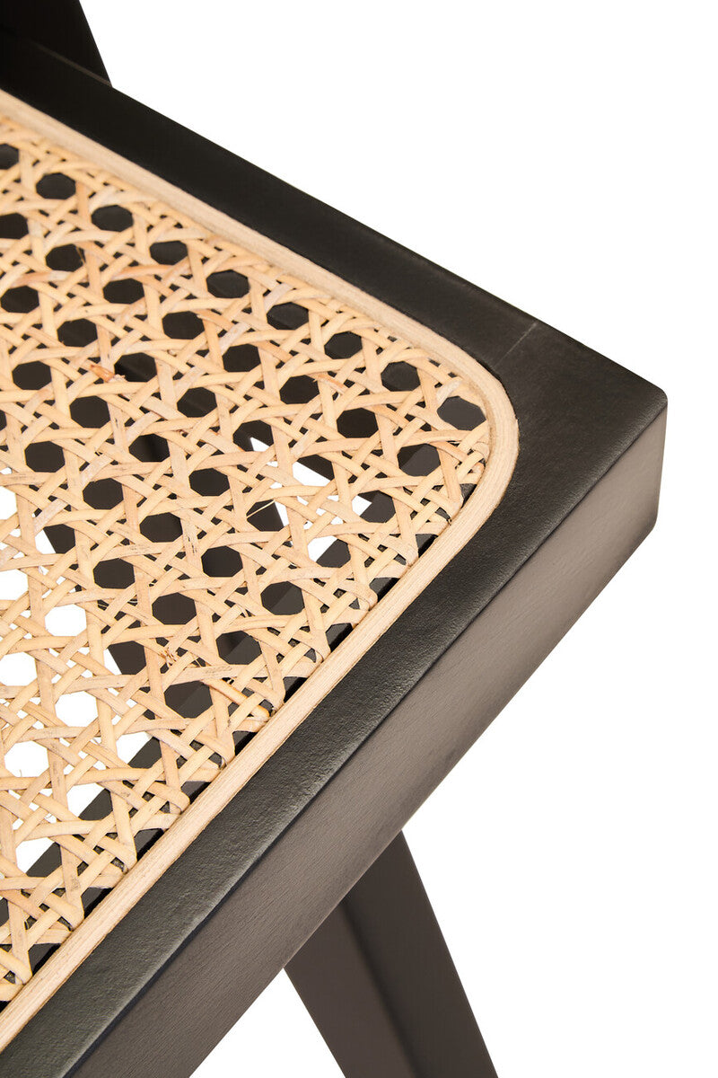 Cebu Dining Chair | Natural Cane and Black Beech Wood Dining Chair