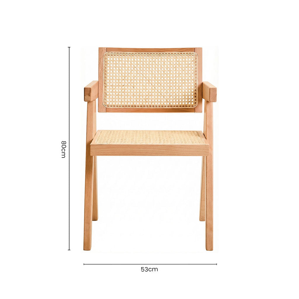 Cebu Dining Chair | Natural Cane and Beech Wood Dining Chair