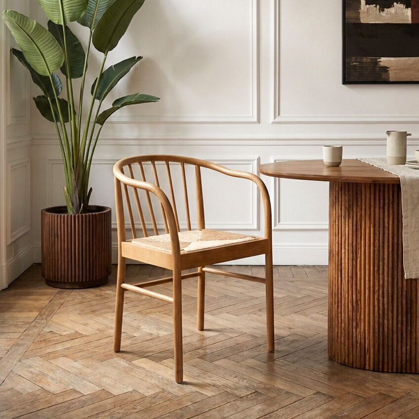 Cebu Dining Chair | Natural Woven Rope and Beech Wood Chair