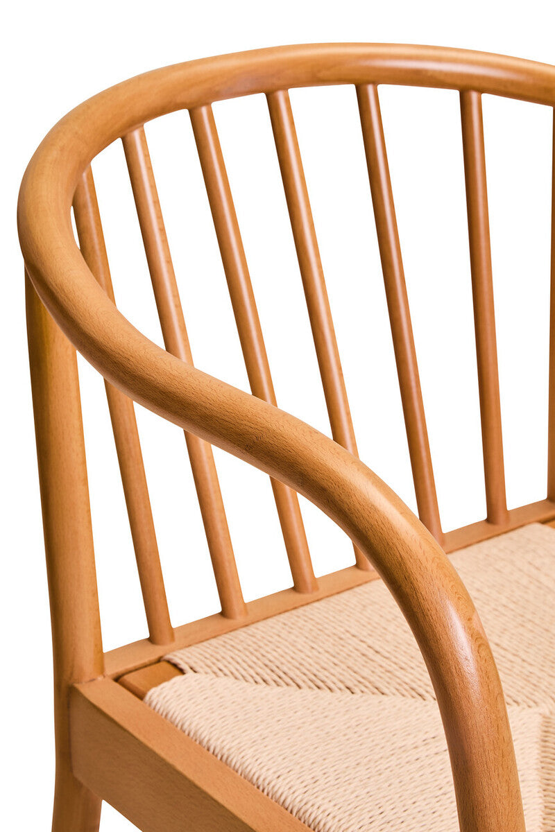 Cebu Dining Chair | Natural Woven Rope and Beech Wood Chair