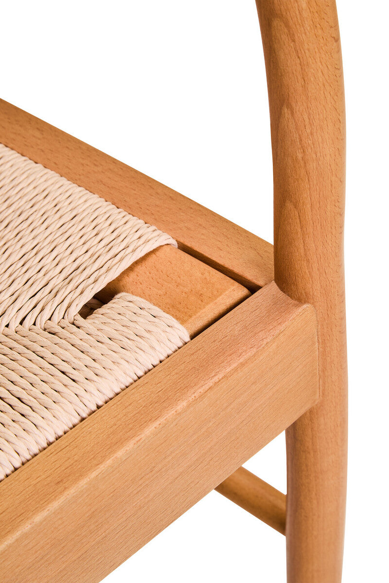 Cebu Dining Chair | Natural Woven Rope and Beech Wood Chair