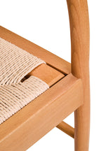 Cebu Dining Chair | Natural Woven Rope and Beech Wood Chair