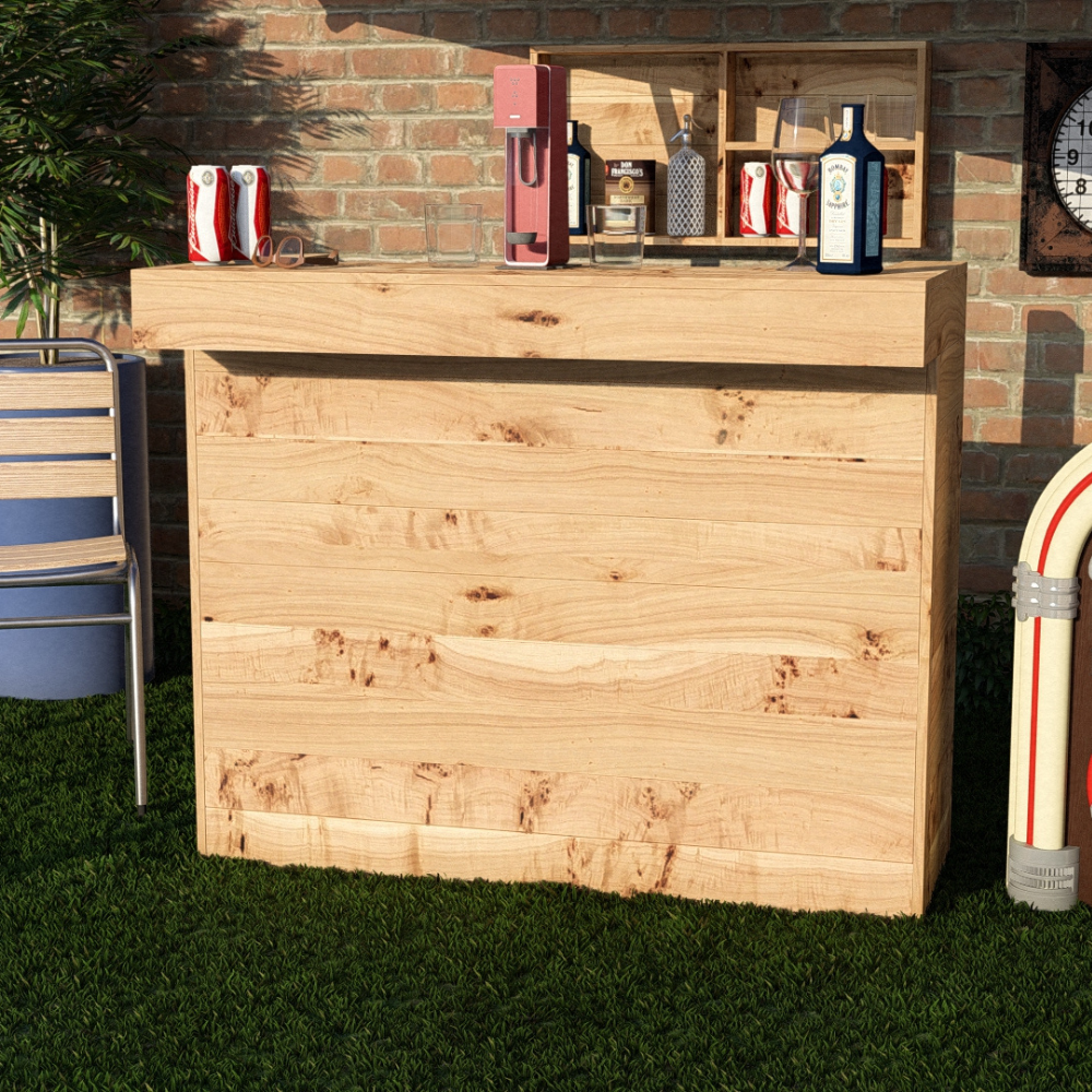 Rustic Wooden Garden Bar