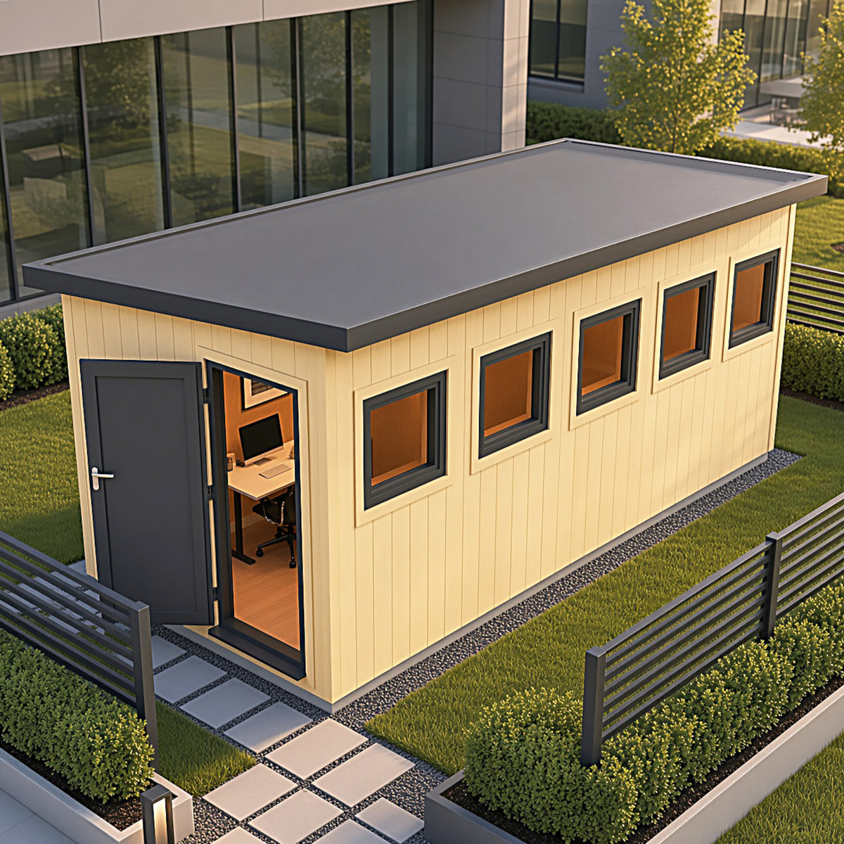 Fortis SIP Workshop Style A | End Door Insulated Garden Workshop