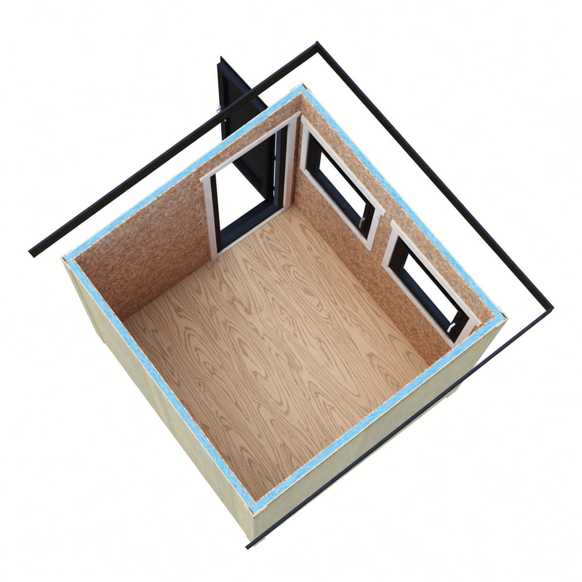 Fortis SIP Workshop Style B | End Door Insulated Garden Workshop