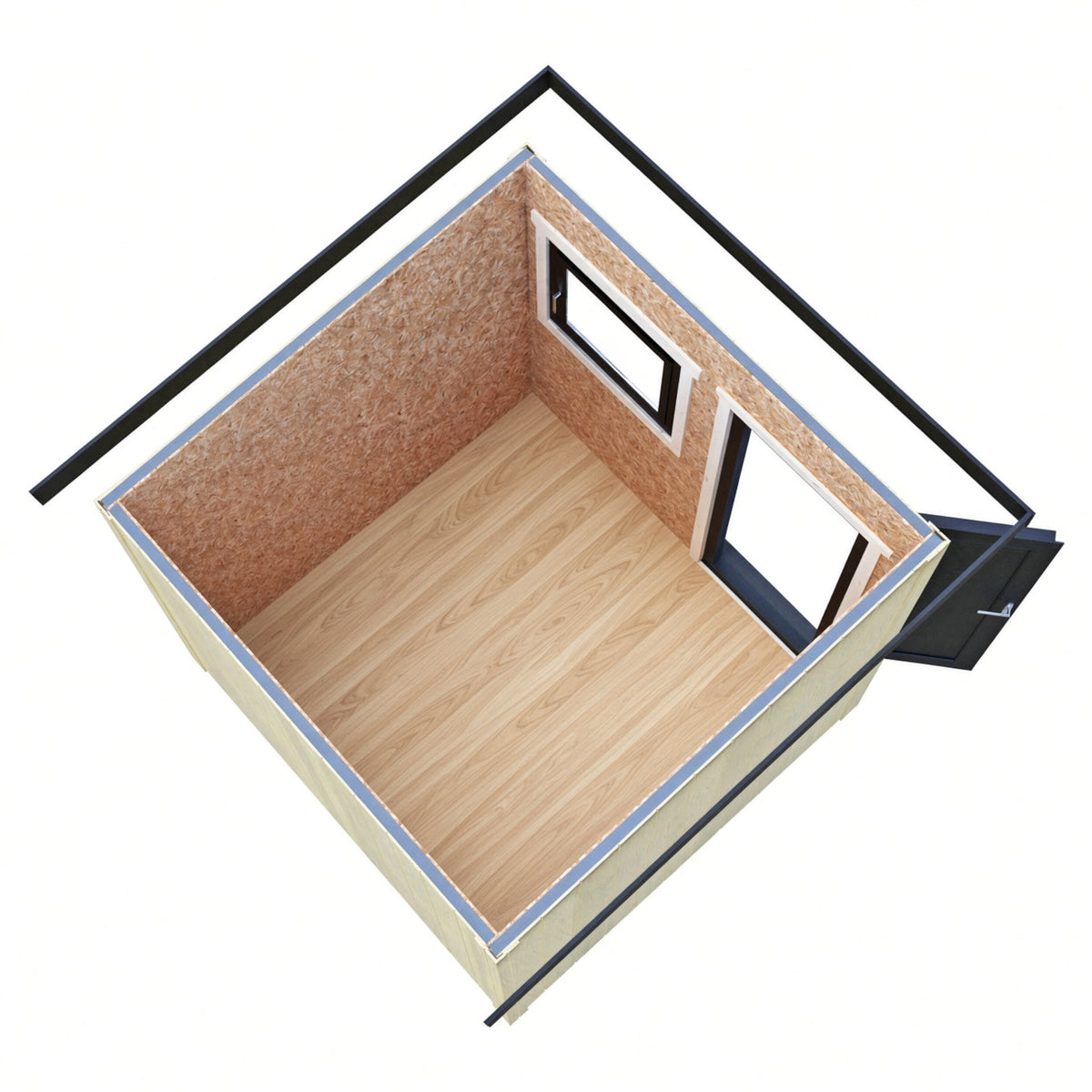 Fortis SIP Workshop Style D | Front Door Insulated Garden Workshop
