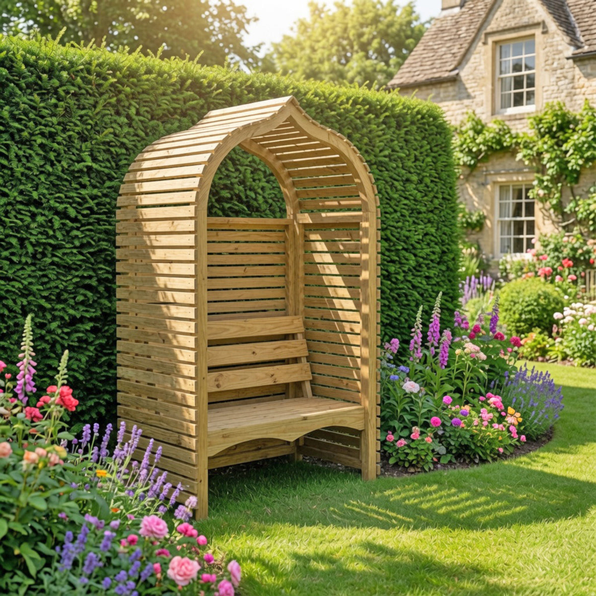 Bejoda Arbour | 4x3 Pressure Treated Timber Garden Arbour