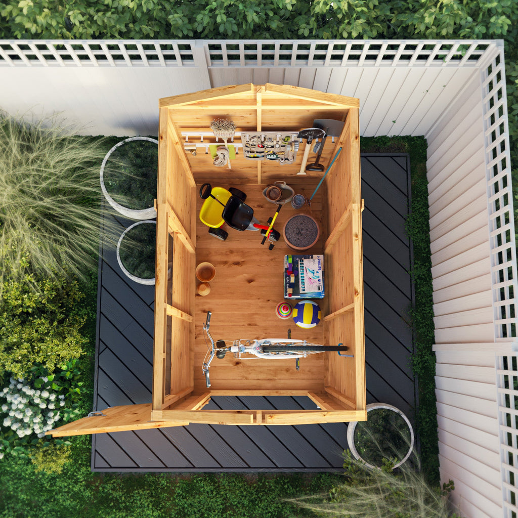 Mercia Woodsman Shiplap Apex shed aerial view